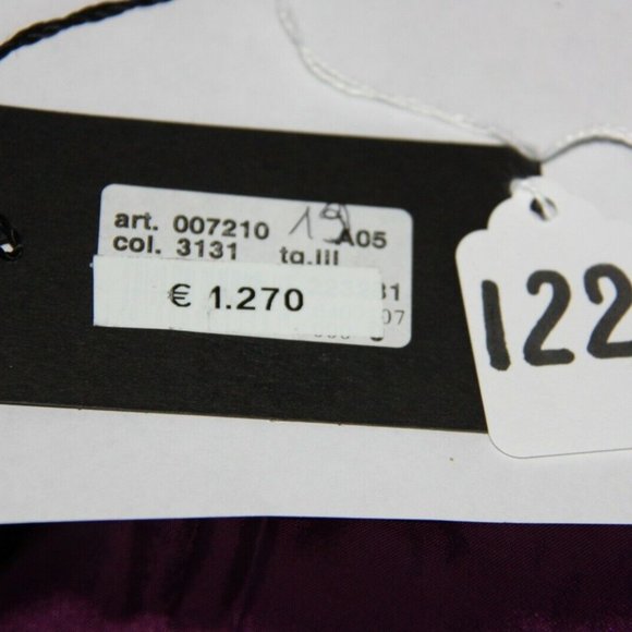 LES COPAINS GORGEOUS BLACK / PURPLE SUIT 90% WOOL SIZE 44 NEW MADE IN ITALY 122 - Picture 11 of 11